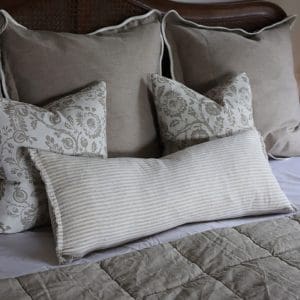 Esmee Natural Stripe Bolster Cushion