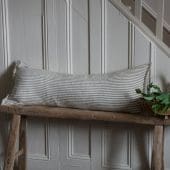 Esmee Olive Stripe Bolster Cushion