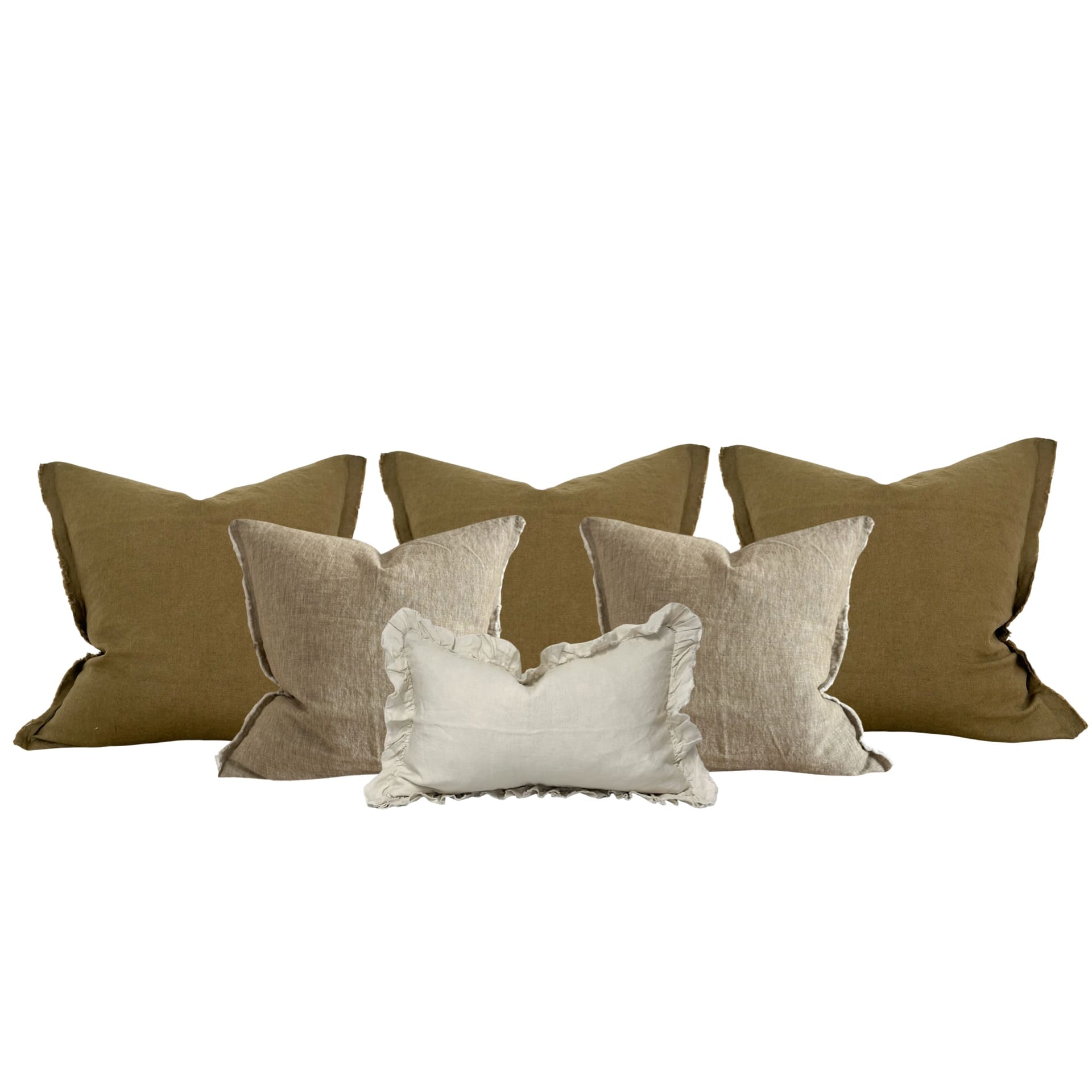 The Large Esmee Olive Cushion Combination