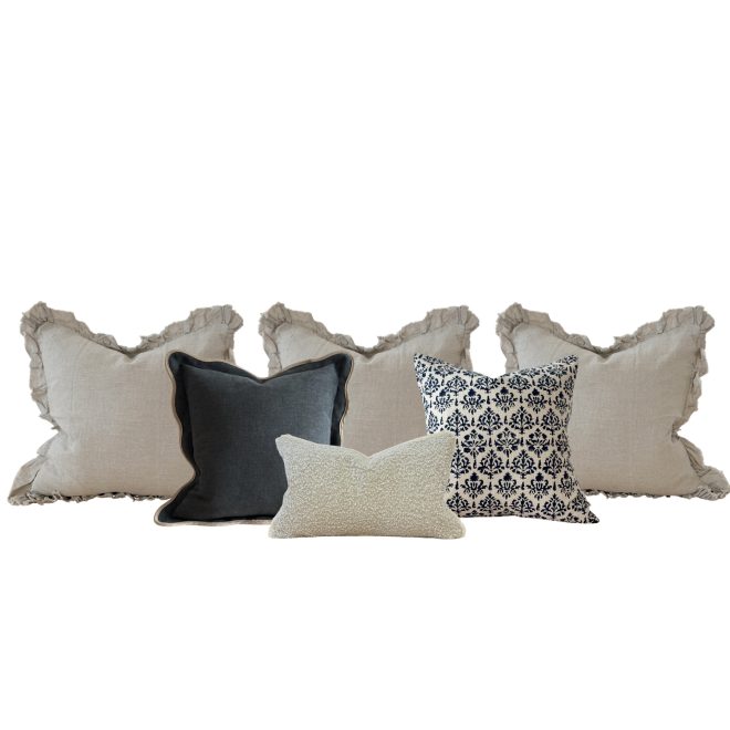 The Large Classic Navy Cushion Combination