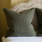 Sofia Olive Green Boucle Cushion 65x65